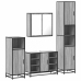 Set de muebles de baño 4 pzas madera contrachapada gris sonoma