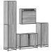 Set de muebles de baño 4 pzas madera contrachapada gris sonoma