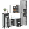 Set de muebles de baño 4 pzas madera contrachapada gris sonoma