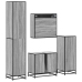 Set de muebles de baño 4 pzas madera contrachapada gris sonoma