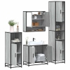 Set de muebles de baño 4 pzas madera contrachapada gris sonoma