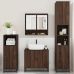 Set de muebles baño 4 pzas madera contrachapada roble marrón