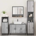 Set de muebles de baño 4 pzas madera contrachapada gris sonoma