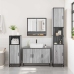 Set de muebles de baño 4 pzas madera contrachapada gris sonoma