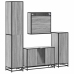 Set de muebles de baño 4 pzas madera contrachapada gris sonoma