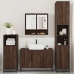 Set de muebles baño 4 pzas madera contrachapada roble marrón