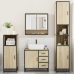 Juego de muebles de baño 4 pzas contrachapada roble sonoma