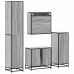 Set de muebles de baño 4 pzas madera contrachapada gris sonoma