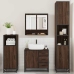 Set de muebles baño 4 pzas madera contrachapada roble marrón