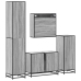 Set de muebles de baño 4 pzas madera contrachapada gris sonoma