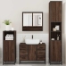 Set de muebles baño 4 pzas madera contrachapada roble marrón