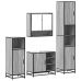 Set de muebles de baño 4 pzas madera contrachapada gris sonoma