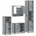 Set de muebles de baño 4 pzas madera contrachapada gris sonoma