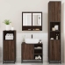 Set de muebles baño 4 pzas madera contrachapada roble marrón