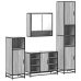 Set de muebles de baño 4 pzas madera contrachapada gris sonoma