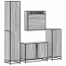 Set de muebles de baño 4 pzas madera contrachapada gris sonoma