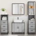 Set de muebles de baño 4 pzas madera contrachapada gris sonoma