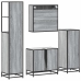 Set de muebles de baño 4 pzas madera contrachapada gris sonoma