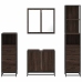 Set de muebles baño 4 pzas madera contrachapada roble marrón