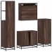 Set de muebles baño 4 pzas madera contrachapada roble marrón