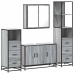 Set de muebles de baño 4 pzas madera contrachapada gris sonoma