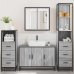 Set de muebles de baño 4 pzas madera contrachapada gris sonoma