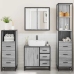 Set de muebles de baño 4 pzas madera contrachapada gris sonoma