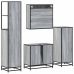 Set de muebles de baño 4 pzas madera contrachapada gris sonoma