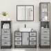 Set de muebles de baño 4 pzas madera contrachapada gris sonoma