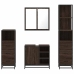 Set de muebles baño 4 pzas madera contrachapada roble marrón