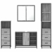 Set de muebles de baño 4 pzas madera contrachapada gris sonoma