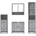 Set de muebles de baño 4 pzas madera contrachapada gris sonoma