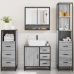 Set de muebles de baño 4 pzas madera contrachapada gris sonoma