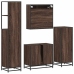 Set de muebles baño 4 pzas madera contrachapada roble marrón