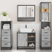 Set de muebles de baño 4 pzas madera contrachapada gris sonoma