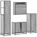 Set de muebles de baño 4 pzas madera contrachapada gris sonoma