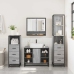 Set de muebles de baño 4 pzas madera contrachapada gris sonoma