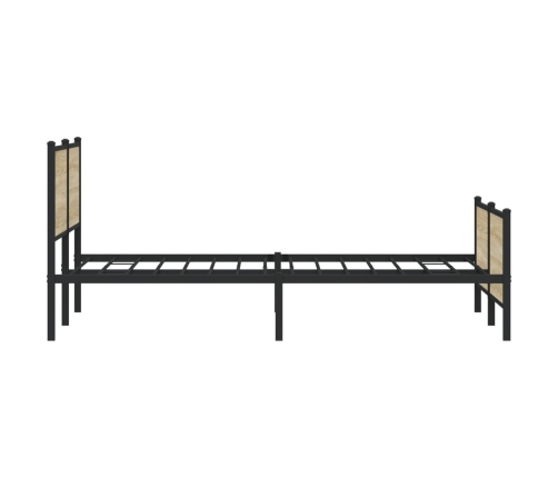 Estructura de cama sin colchón metal roble Sonoma 183x213 cm