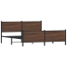 Estructura de cama sin colchón metal roble marrón 200x200 cm
