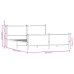 Estructura de cama sin colchón metal roble marrón 200x200 cm