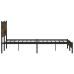 Estructura de cama sin colchón metal roble ahumado 183x213 cm