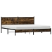 Estructura de cama sin colchón metal roble ahumado 200x200 cm