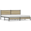 Estructura de cama sin colchón metal roble Sonoma 193x203 cm