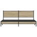Estructura de cama sin colchón metal roble Sonoma 200x200 cm