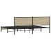 Estructura de cama sin colchón metal roble Sonoma 200x200 cm