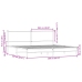 Estructura de cama sin colchón metal roble Sonoma 200x200 cm