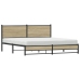 Estructura de cama sin colchón metal roble Sonoma 183x213 cm