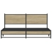 Estructura de cama sin colchón metal roble Sonoma 183x213 cm