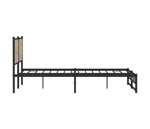 Estructura de cama sin colchón metal roble Sonoma 183x213 cm
