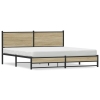 Estructura de cama sin colchón metal roble Sonoma 183x213 cm